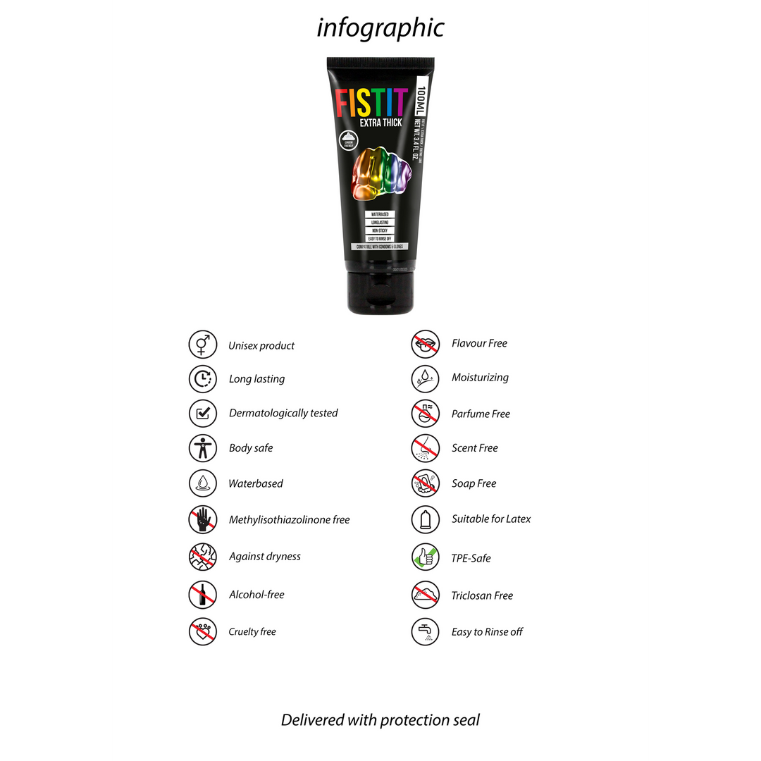 Extra Dikke Glijmiddel - Rainbow - 3.4 fl oz / 100 ml - Afbeelding 3