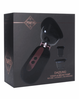 Dazzling – Oplaadbare Vulva en Borst Pomp – Zwart