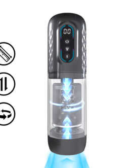 Vortex – Suction Rotation and Thrusting Masturbator Pump – Gun Metal