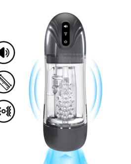 SonicPull – Suction and Vibration Masturbator Pump – Multimedia Enhanced – Gun Metal