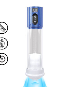 MaxLift – 6 Function Suction Masturbator Pump – Metallic Blue