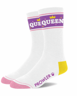 Queen Sokken – Wit/Paarse