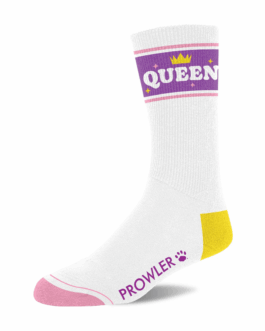Queen Sokken – Wit/Paarse