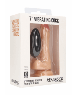 Vibrerende Realistische Cock met Scrotum – 7 / 18 cm