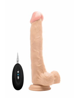Vibrerende Realistische Cock met Scrotum – 10 / 25 cm
