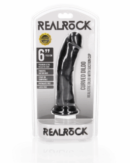 Gebogen Realistische Dildo met Zuignap – 6 / 15,5 cm