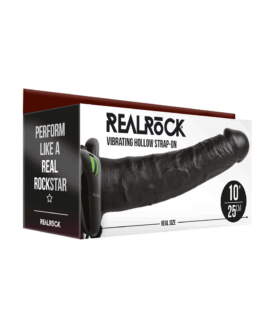 Vibrerende Holle Strap-On zonder Ballen – 10 / 24,5 cm