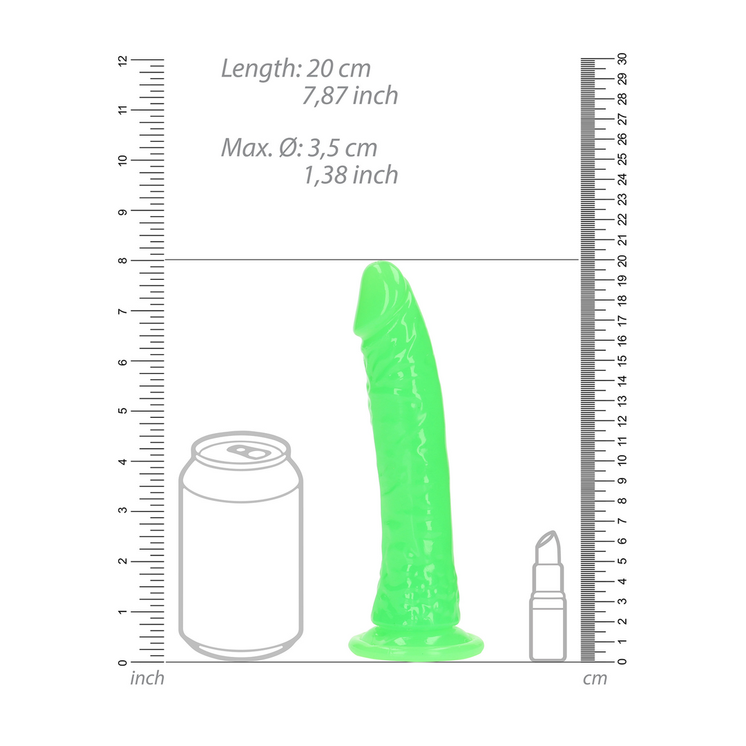 Slank Realistisch Dildo met Zuignap - Glow in the Dark - 7'' / 18 cm - Afbeelding 6