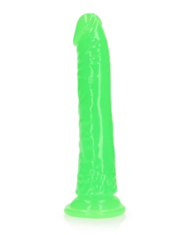 Slank Realistisch Dildo met Zuignap – Glow in the Dark – 7” / 18 cm