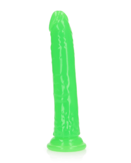 Slanke Realistische Dildo met Zuignap – Glow in the Dark – 9” / 22,5 cm