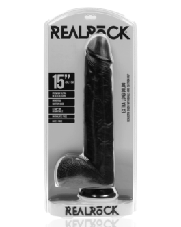 Extra Large Straight met Ballen 15 / 38 cm – Zwart