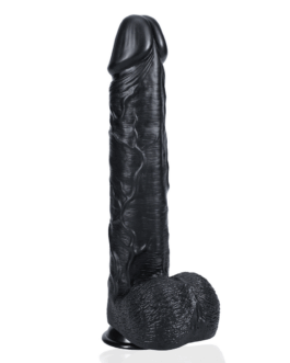 Extra Large Straight met Ballen 15 / 38 cm – Zwart