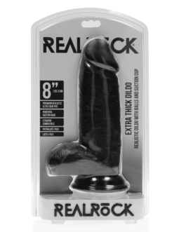 Extra Dikke Recht met Ballen 8 / 20,3 cm – Zwart