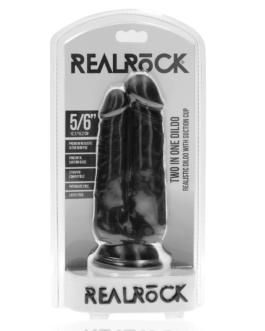 Twee in Een Dildo 5/6 – 12,7/15,2 cm – Zwart