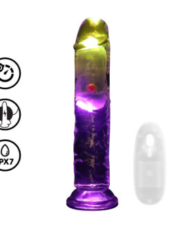 LED Vibrerende Rechte Penis – 7 / 18 cm – Transparant