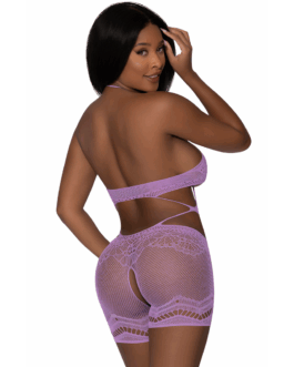 Naadloze Crotchless Romper – One Size – Lavendel