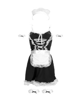 Frans Maids Kostuum – S/M – Zwart