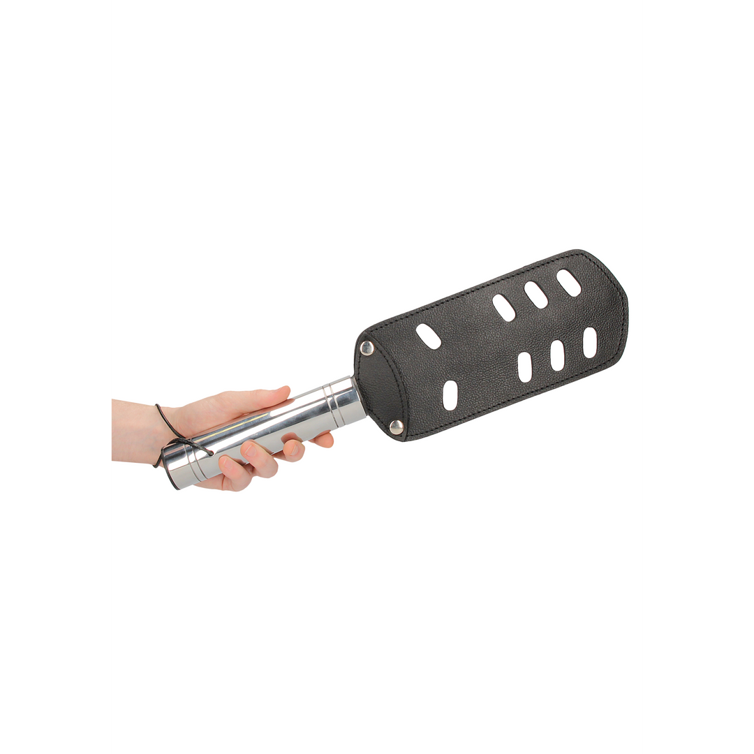 Geperforeerde leren paddle - Afbeelding 2