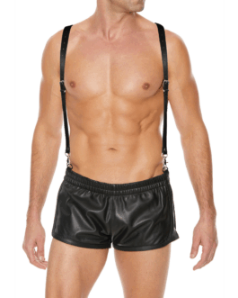 Split Leather Suspenders for Men