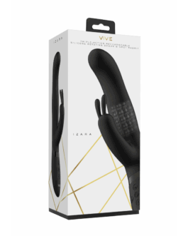 Izara – Draaibare Parels Konijnen Vibrator – Zwart
