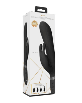 Chou – G-Spot Rabbit  Clitoral Stimulator – Zwart