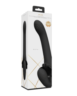 Satu – Pulse-Wave en Vibrerende Strapless Strapon – Zwart