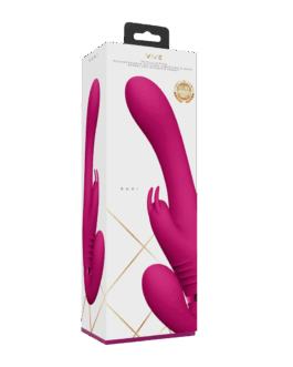 Suki – Vibrerende Strapless Strap-on Rabbit – Roze