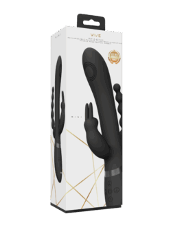 Rini – Pulse Wave  Vibrerende Dubbele Penetratie Rabbit – Zwart