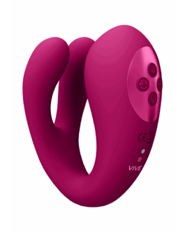 Yoko - Triple Action Vibrator Dual Prongs met Clitorale Pulsatiegolf