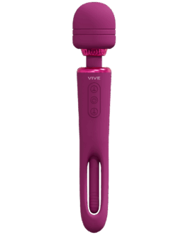 Kiku – Dubbelzijdige Wand met Innovatieve G-Spot Flapper Stimulator – Roze