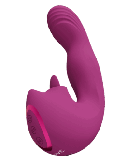 Yumi – Triple Motor G-Spot Vinger Beweging Vibrator en Flickering Tongue Stimulator – Roze