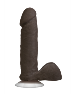 Realistische Cock met Ballen – Verwijderbare VacULock Zuignap – ULTRASKYN – 6 / 16,5 cm – Chocolade