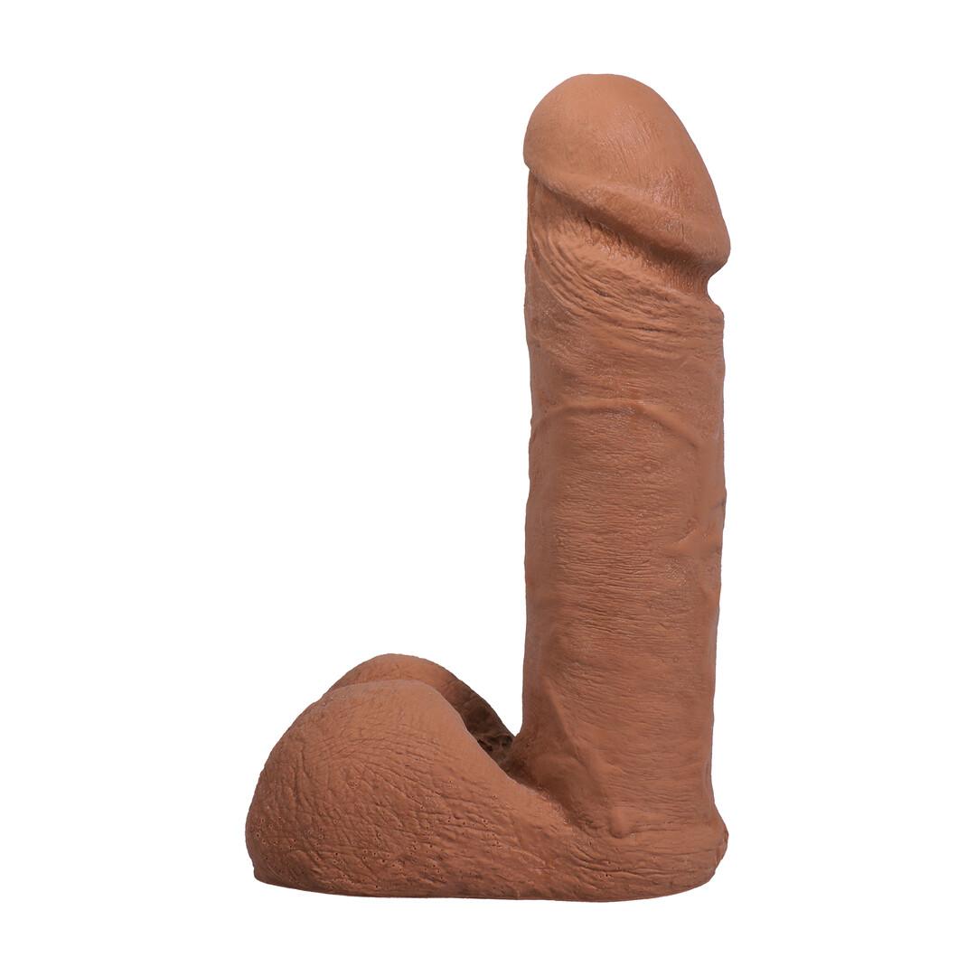 Realistische Cock met Ballen - Verwijderbare Vac-U-Lock Zuignap - ULTRASKYN - 6 / 16,5 cm - Karamel - Afbeelding 6