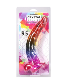 Realistische Cock met Ballen – 9,5 / 24,1 cm – Regenboog