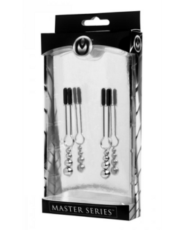 Decoratieve Tepelklemset met Drievoudige Kralen