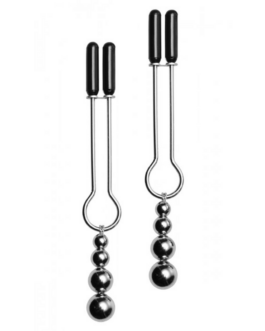 Decoratieve Tepelklemset met Drievoudige Kralen