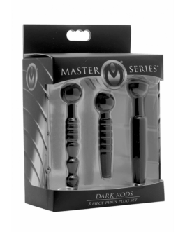 Donkere Stangen – 3 Delige Silicone Penis Plug Set