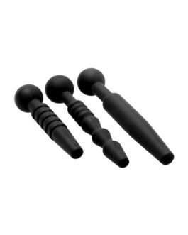Donkere Stangen – 3 Delige Silicone Penis Plug Set