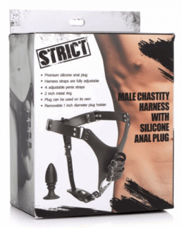 Kruisigingsharnas voor Mannen + Siliconen Butt Plug