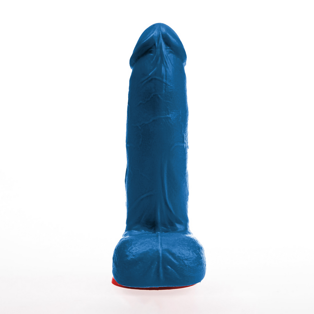 Hoenir M - Realistische Dildo met Ballen - 6,3 / 16 cm - Blauw - Afbeelding 2