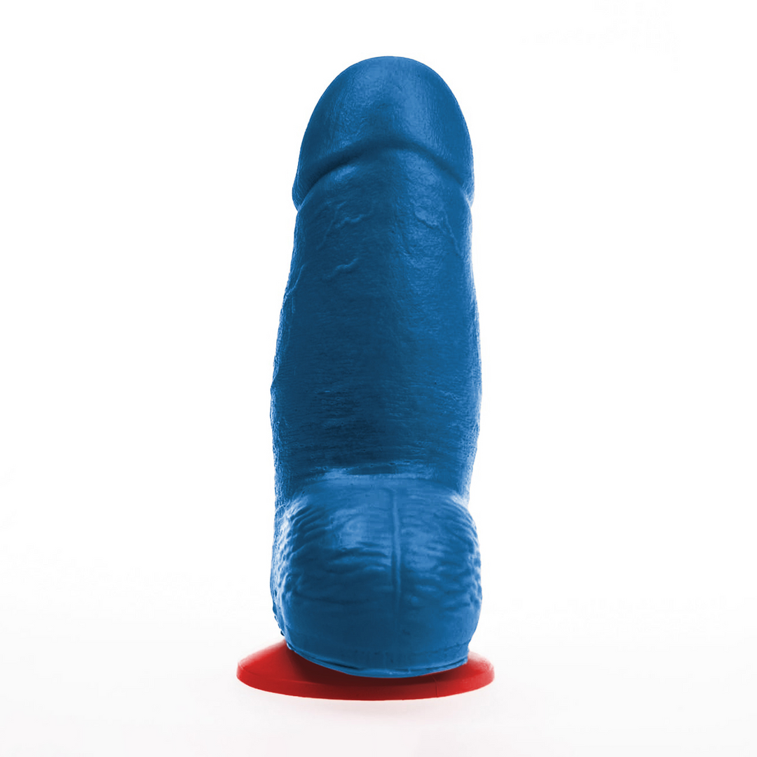 Dagr S - Realistische Dikke Dildo met Ballen - 4,5 / 11,5 cm - Blauw - Afbeelding 2