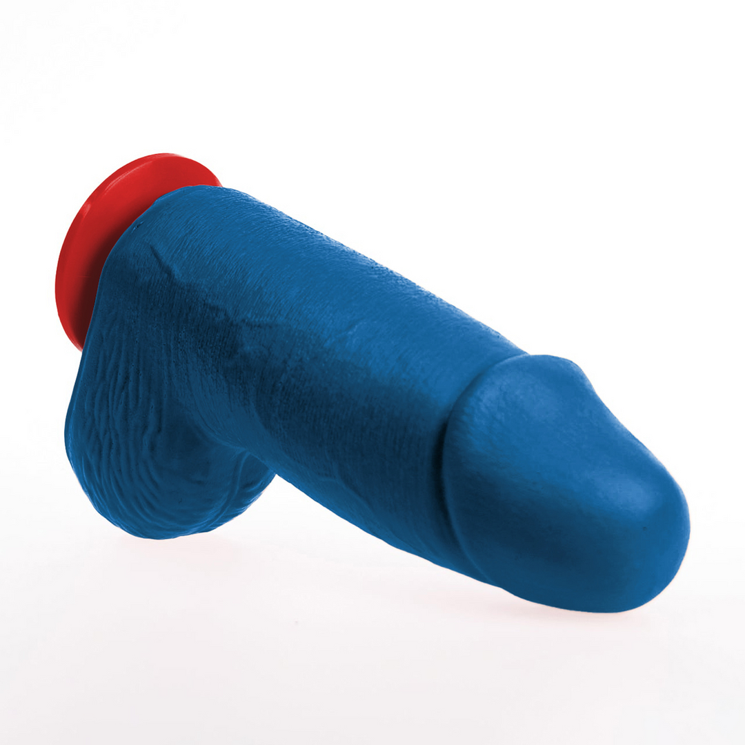Dagr M - Realistische Dikke Dildo met Ballen - 5,7 / 14,5 cm - Blauw - Afbeelding 3