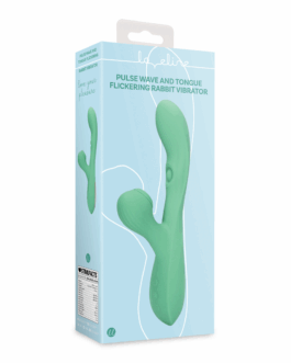 Pulse Wave en Tongue Flickering Rabbit Vibrator – Blue Grass