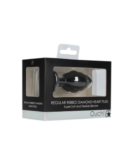 Geribbelde Diamant Hart Plug – Regular