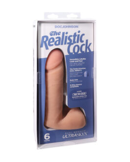 Realistic Cock met Ballen – Verwijderbare Vac-U-Lock Zuignap – ULTRASKYN – 6 / 16,5 cm – Vanille