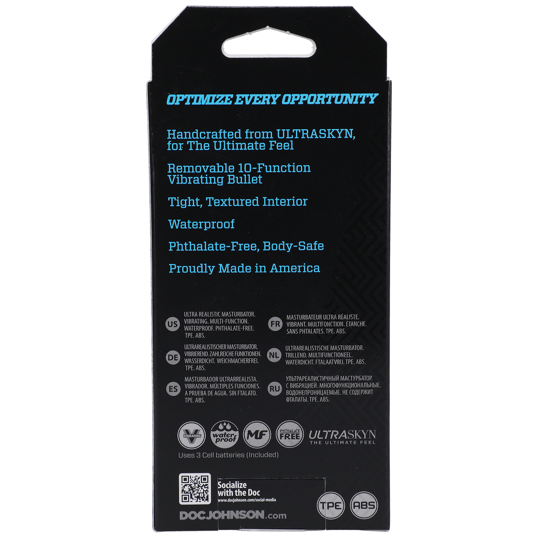 Massage Beads - Vibrerende ULTRASKYN Masturbator - Afbeelding 3