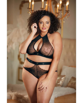 Kant Halter Top  Backless Panty Set