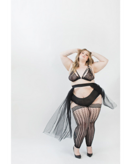 Lindsay – Thigh High – A – Zwart