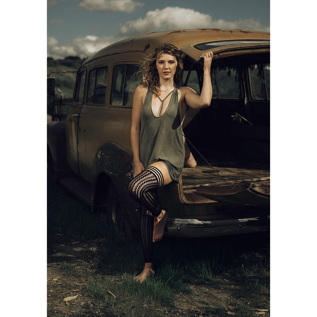 Lindsay - Thigh High - A - Zwart - Afbeelding 5