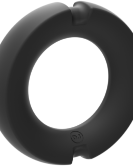 De Paradox – Silicone/Metalen Cockring – 50mm – Zwart